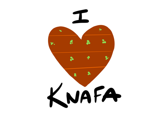 "I <3 Knafa" Sticker